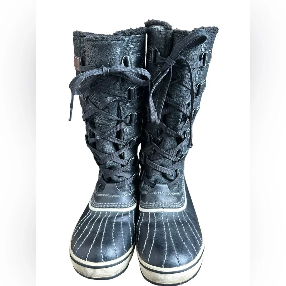 SOREL TIVOLI Women's WATERPROOF Mid-Calf WINTER BOOTS NL 1907-010 Black 6.5 - Picture 2 of 11